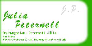 julia peternell business card